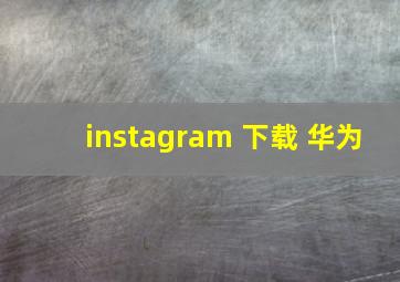 instagram 下载 华为